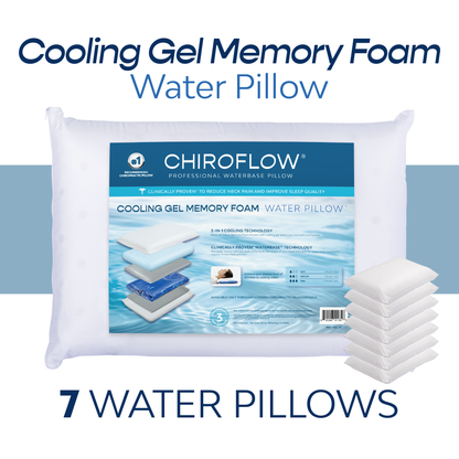 Chiroflow Cooling Gel Memory Foam Water Pillows (Holiday Multi-Pack Options)