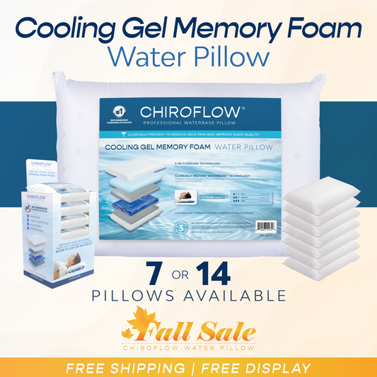 Chiroflow Cooling Gel Memory Foam Water Pillows - Multi-Pack Options
