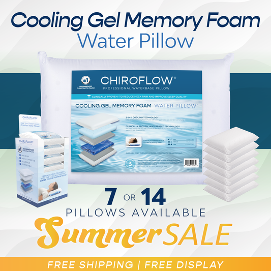 Chiroflow Cooling Gel Memory Foam Water Pillows - Multi-Pack Options