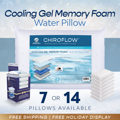 Chiroflow Cooling Gel Memory Foam Water Pillows (Holiday Multi-Pack Options)