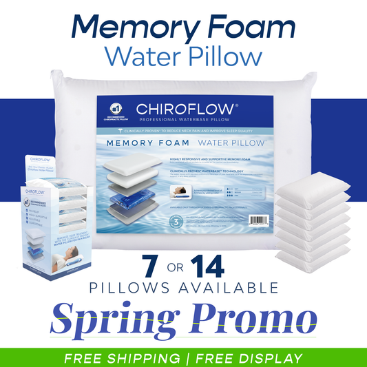 Chiroflow Premium Memory Foam Water Pillows - Multi-Pack Options