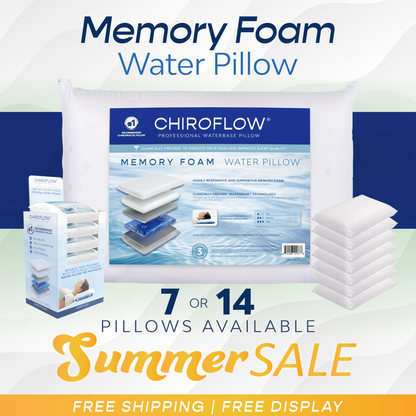 Chiroflow Premium Memory Foam Water Pillows - Multi-Pack Options