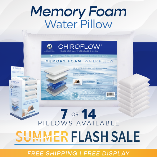 Chiroflow Premium Memory Foam Water Pillows - Multi-Pack Options