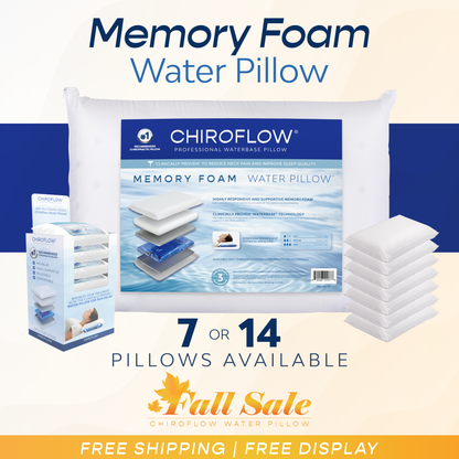 Chiroflow Premium Memory Foam Water Pillows - Multi-Pack Options