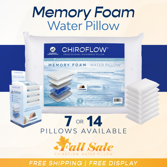 Chiroflow Premium Memory Foam Water Pillows - Multi-Pack Options