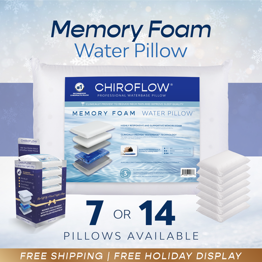 Chiroflow Premium Memory Foam Water Pillows (Holiday Multi-Pack Options)