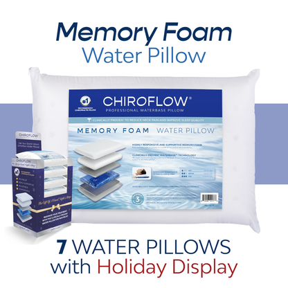 Chiroflow Premium Memory Foam Water Pillows (Holiday Multi-Pack Options)