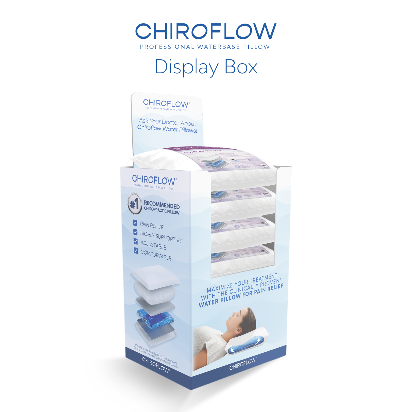 Chiroflow Down Alternative Water Pillows - Multi-Pack Options